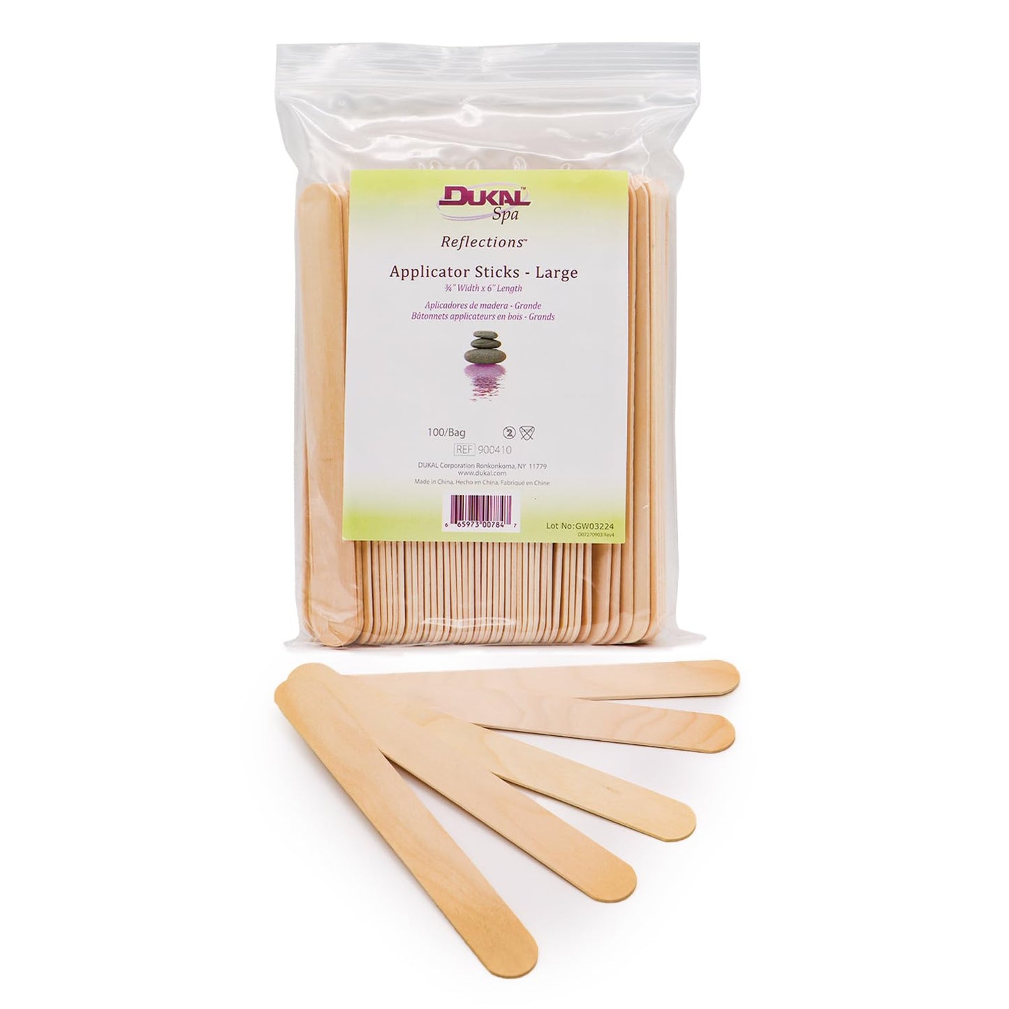 1 Month Warranty : Dukal Large Wooden Wax Sticks - Body Hair Removal Applicator for Waxin