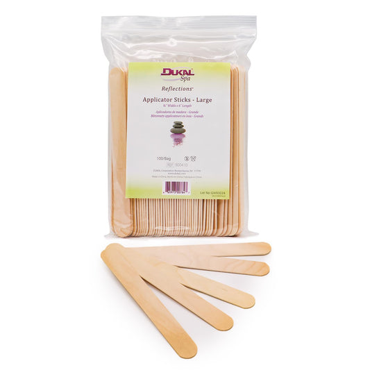 1 Month Warranty : Dukal Large Wooden Wax Sticks - Body Hair Removal Applicator for Waxin