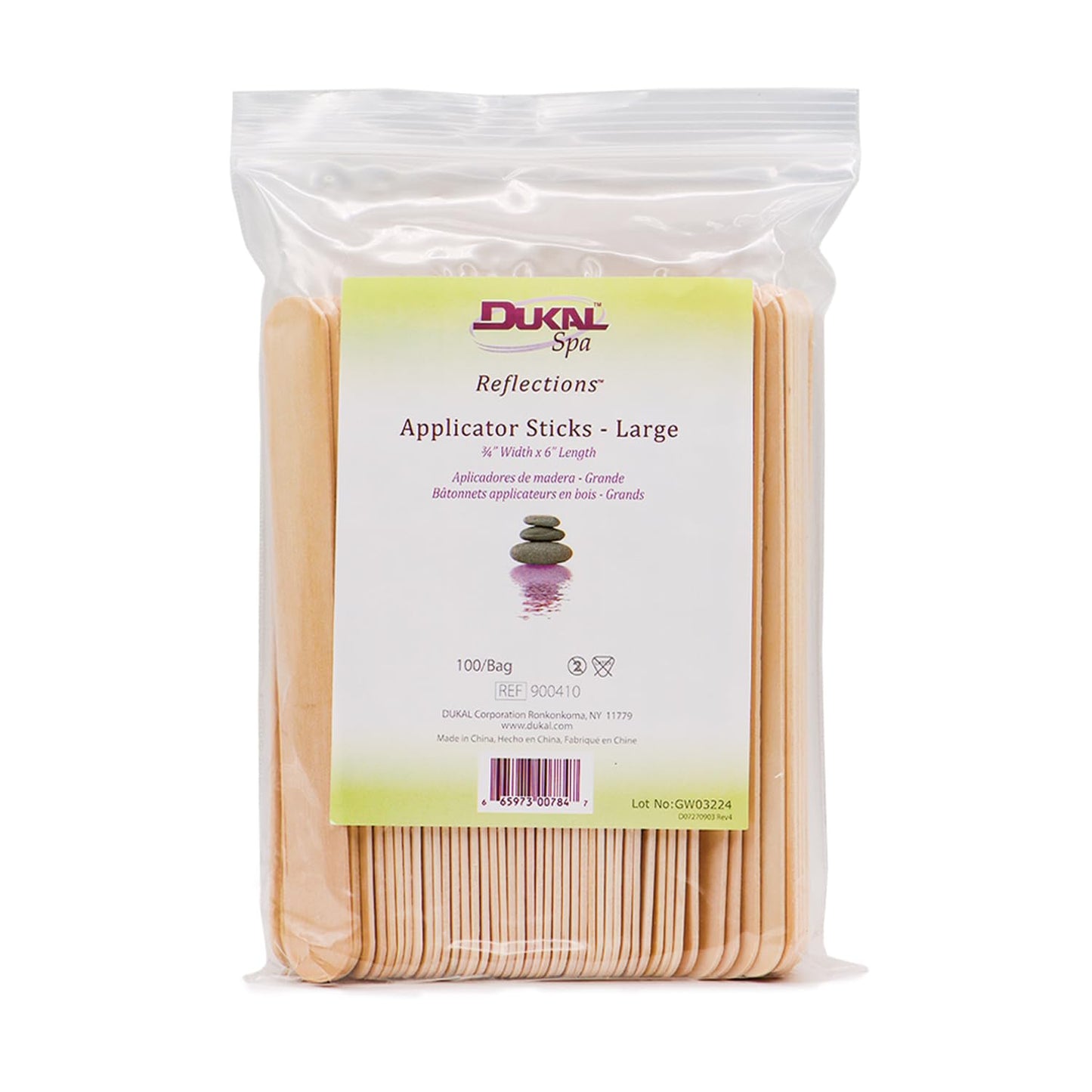 1 Month Warranty : Dukal Large Wooden Wax Sticks - Body Hair Removal Applicator for Waxin