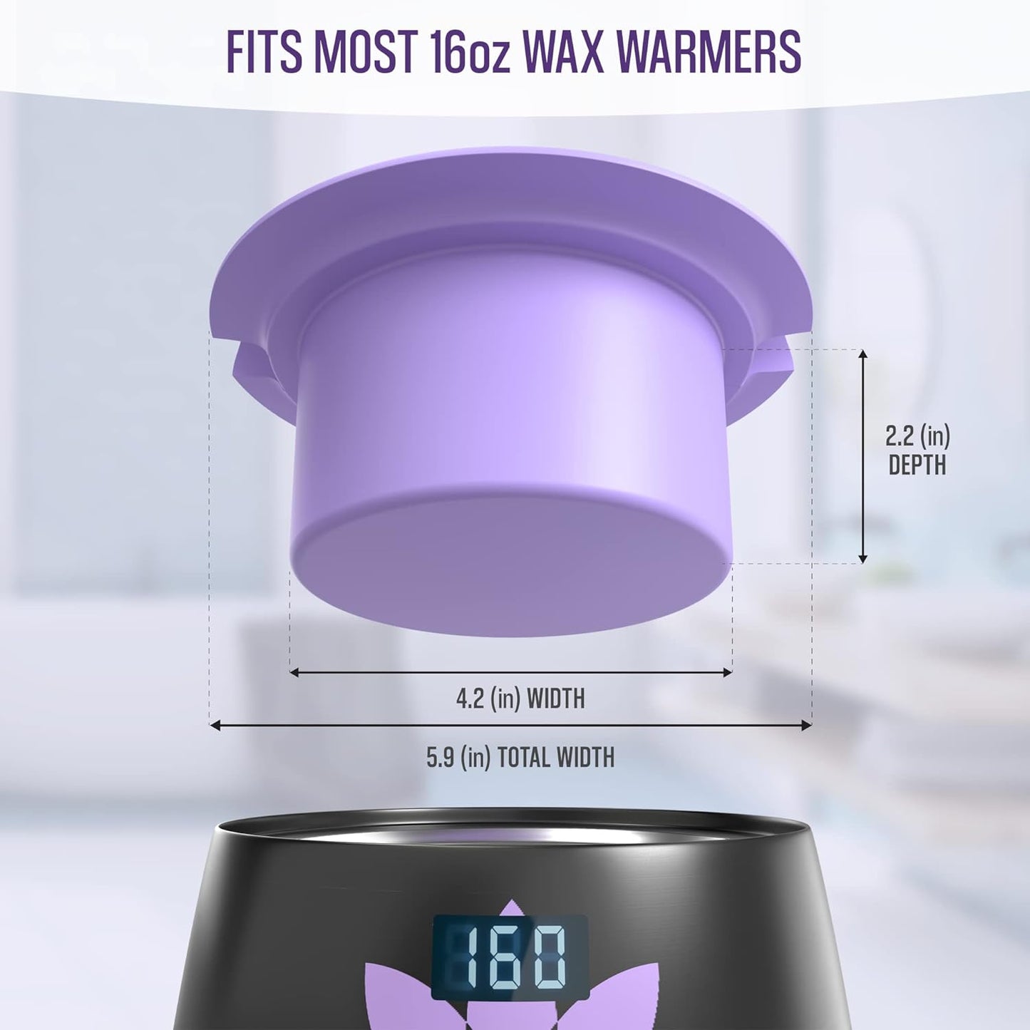 3 Month Warranty : Tress Wellness Wax Warmer Silicone Liner (Purple)